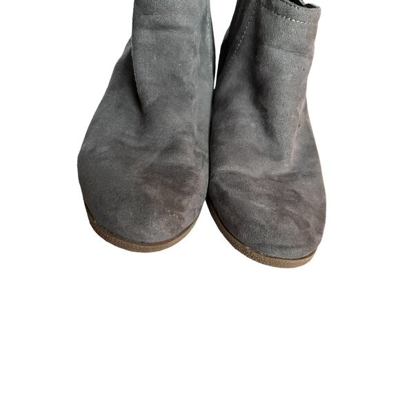 Dolce Vita Womens Boots Gray 8M Bootie‎ 2.5" Wedge Heel Round Toe Suede EUC - Picture 4 of 11